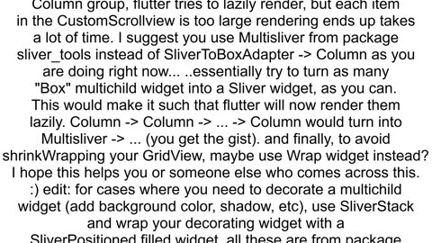 How improve rendering performance in a flutter widget with many text widgets