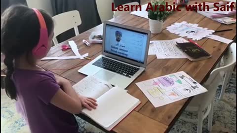 Sweet American children watching my YouTube channel 'learn Arabic with Saif' 0