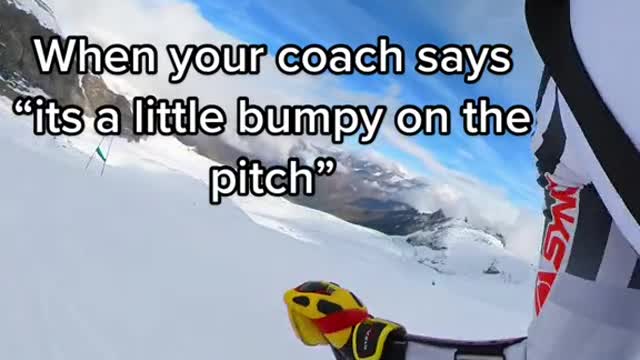 When your coach says "its a little bumpy on the pitch”