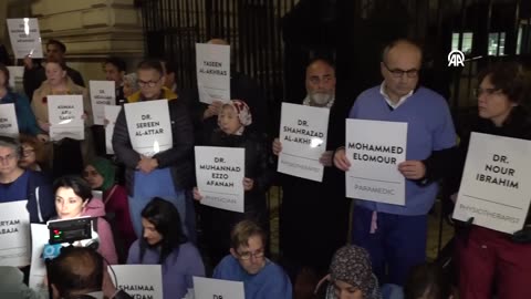London - Health workers call for immediate ceasefire in Gaza - 11 Nov 2023