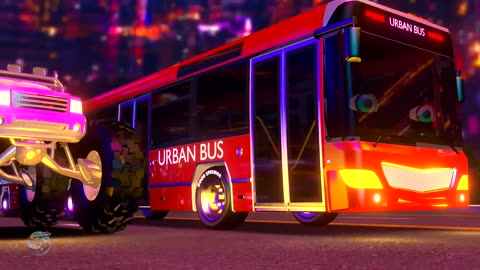 Wheels On The Bus + Street Vehicles Nursery Rhyme for Kids