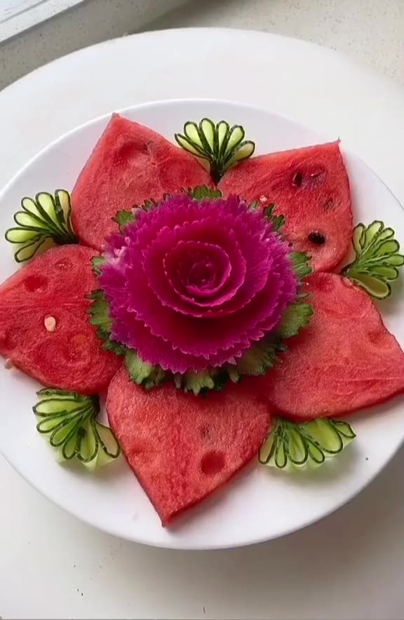 Watermelon flower 🌺 making art
