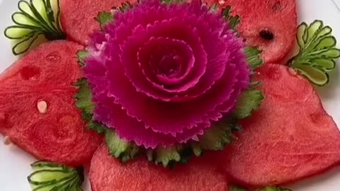 Watermelon flower 🌺 making art