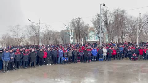 In Zhanaozen, they demand a popular election of akims and the return of the 1993 Constitution