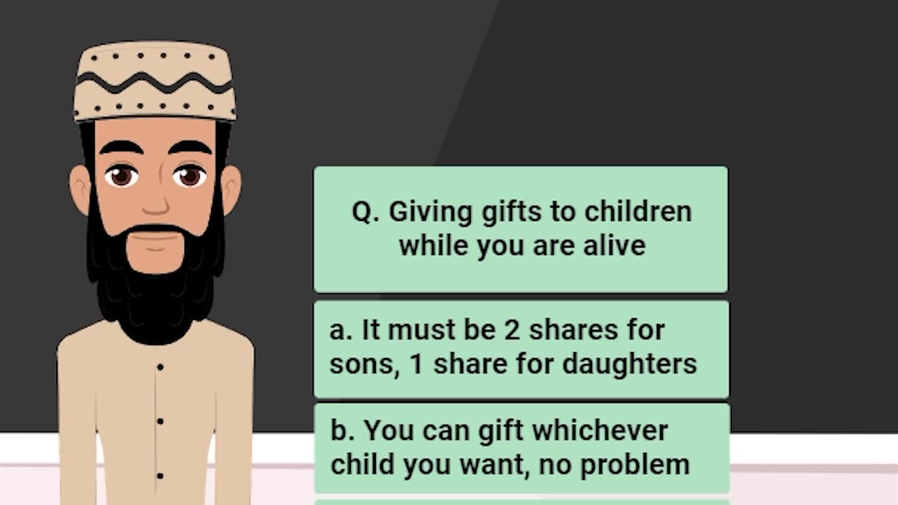 Q. Giving gifts to children while you are alive #Quran #muslim #islam