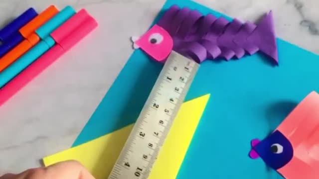 Paper craft fish for children