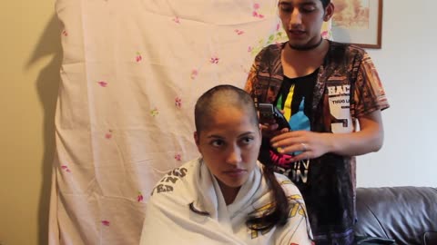 SHAVING MY SISTERS HAIR and Headshave