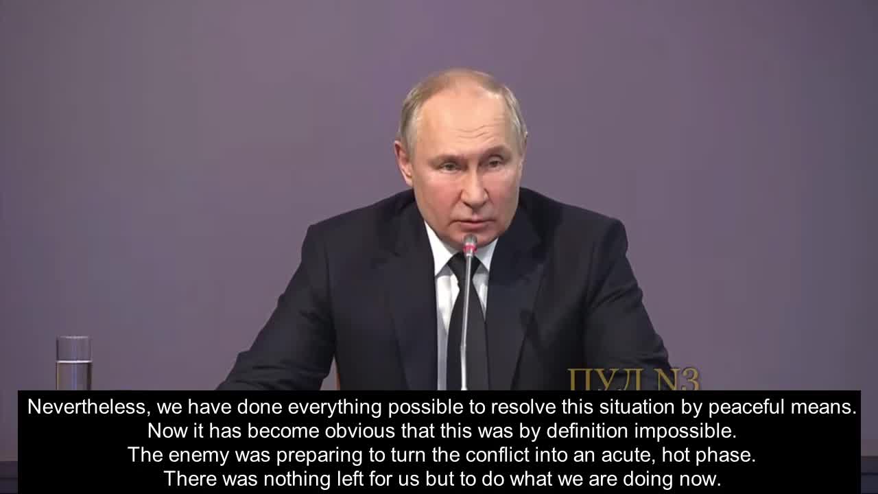 President Putin: "We were simply led by the nose... deceived"