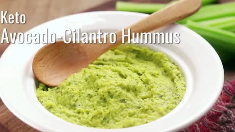 Easy Keto Avocado Cilantro Hummus