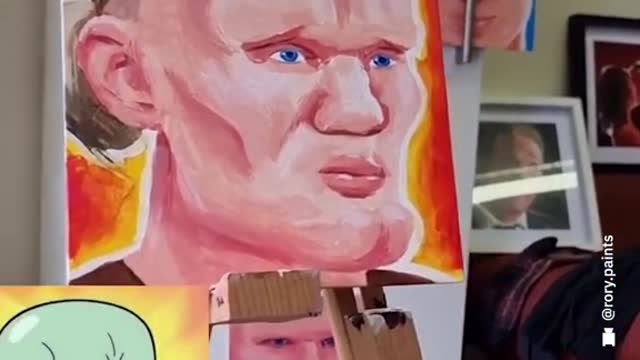 'Handsome Squidward Haaland' is now a thing and it's incredible 👏🤣 🎥 rory.paintsIG