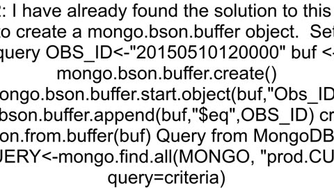 How do I query using a variable value in mongodb from R