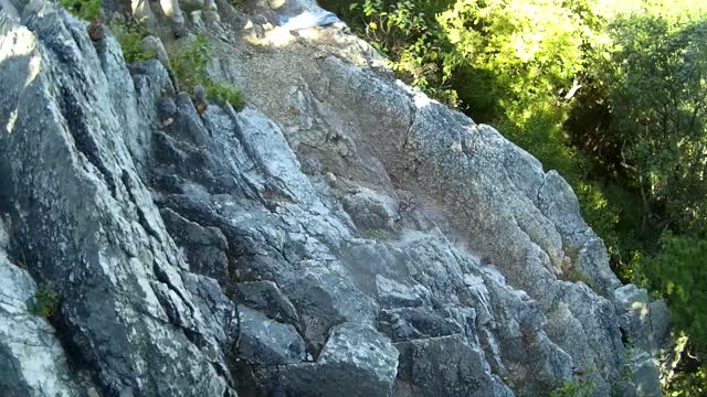 Rappelling from Pole Steeple in Pine Grove Furnace State Park.