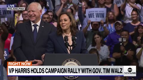 Kamala Harris, VP pick Tim Walz make first joint campaign appearance in Philadelphia