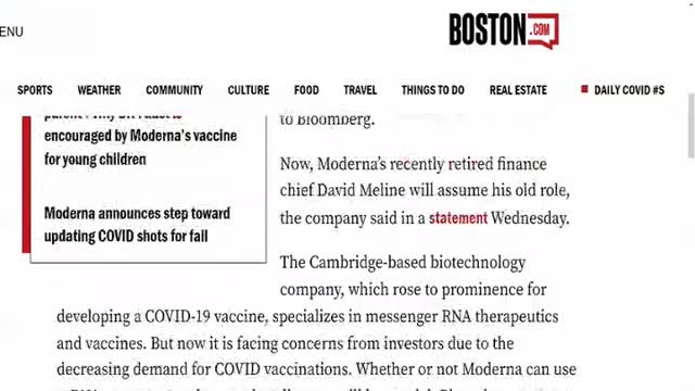 Moderna CFO steps down after one day on the job