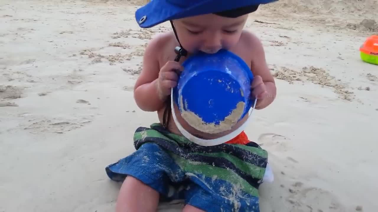 Funniest Babies on the Beach | Cute Baby Funny Moments