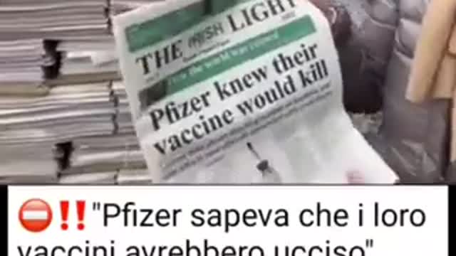 IN PRIMA PAGINA SULLA STAMPA IRLANDESE. "PFIZER SAPEVA CHE I SUOI VACCINI AVREBBERO POTUTO UCCIDERE!!"😱😱😱