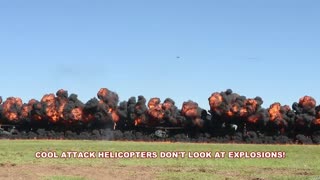 Shocking helicopter bombardment