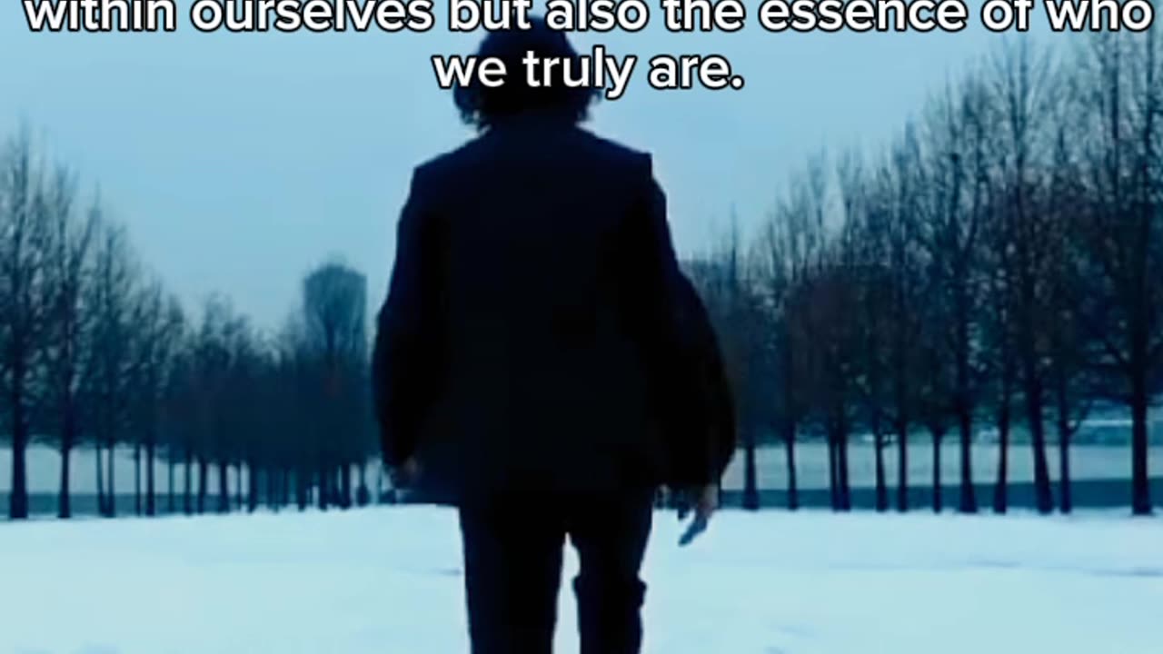 To discover ourselves...