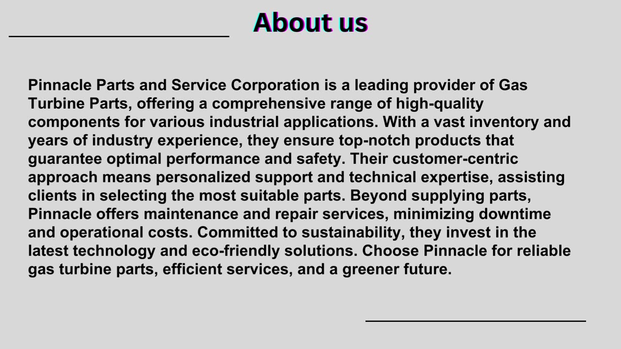Powering Efficiency and Reliability: Gas Turbine Parts - Pinnacle PSC