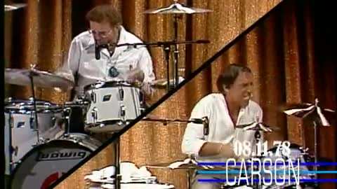 Buddy Rich and Ed Shaughnessy play drums