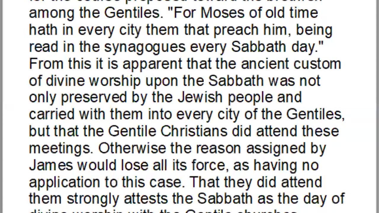 History of the Sabbath and First Day of the Week, Part 8