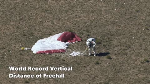 Record breaking space jump - free fall faster than speed of sound - Red Bull Stratos.