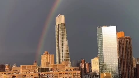 Rainbow over New York City 9/11/2023