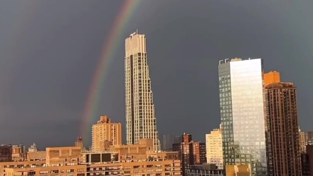 Rainbow over New York City 9/11/2023