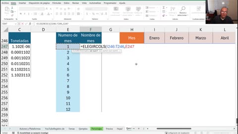 Función ELEGIRCOLS en Excel