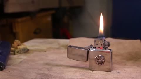 Zippo lighter restoration - US Army lighter brought back to life --- AF invention