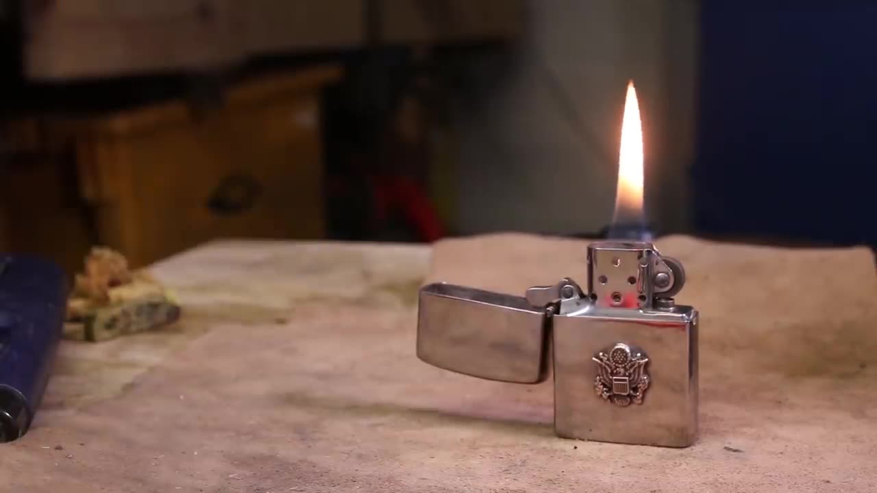 Zippo lighter restoration - US Army lighter brought back to life --- AF invention