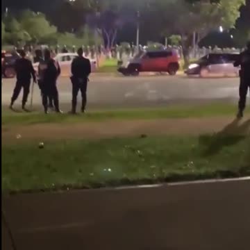 Police & Military in stand off