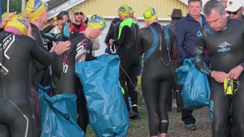 Swim Arctic Circle Pello Finland Overtornea Sweden open water swimming competition in Lapland Torne