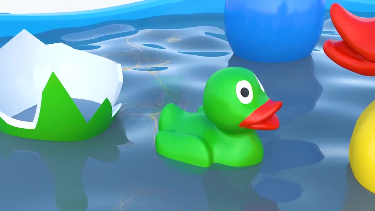 Rubber Ducks at the Swimming Pool - Nursery Cartoon Animation Video3