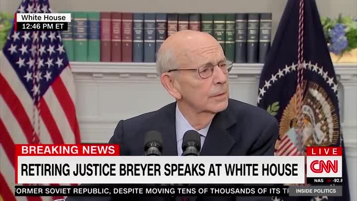 Justice Breyer Looks Incredibly Sharp Compared to Biden at Retirement Speech