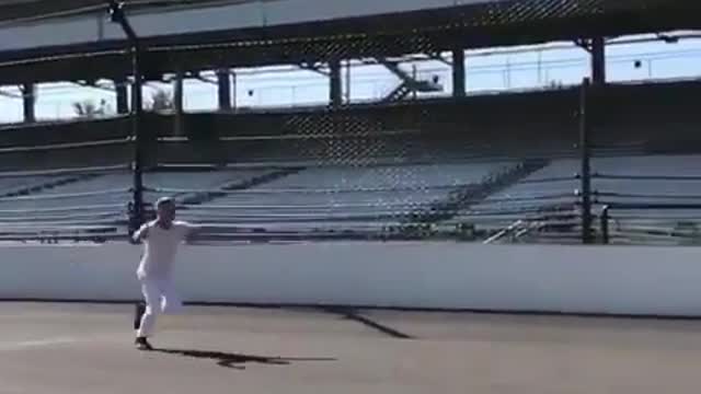 The most dangerous back flip ever. That's awesome