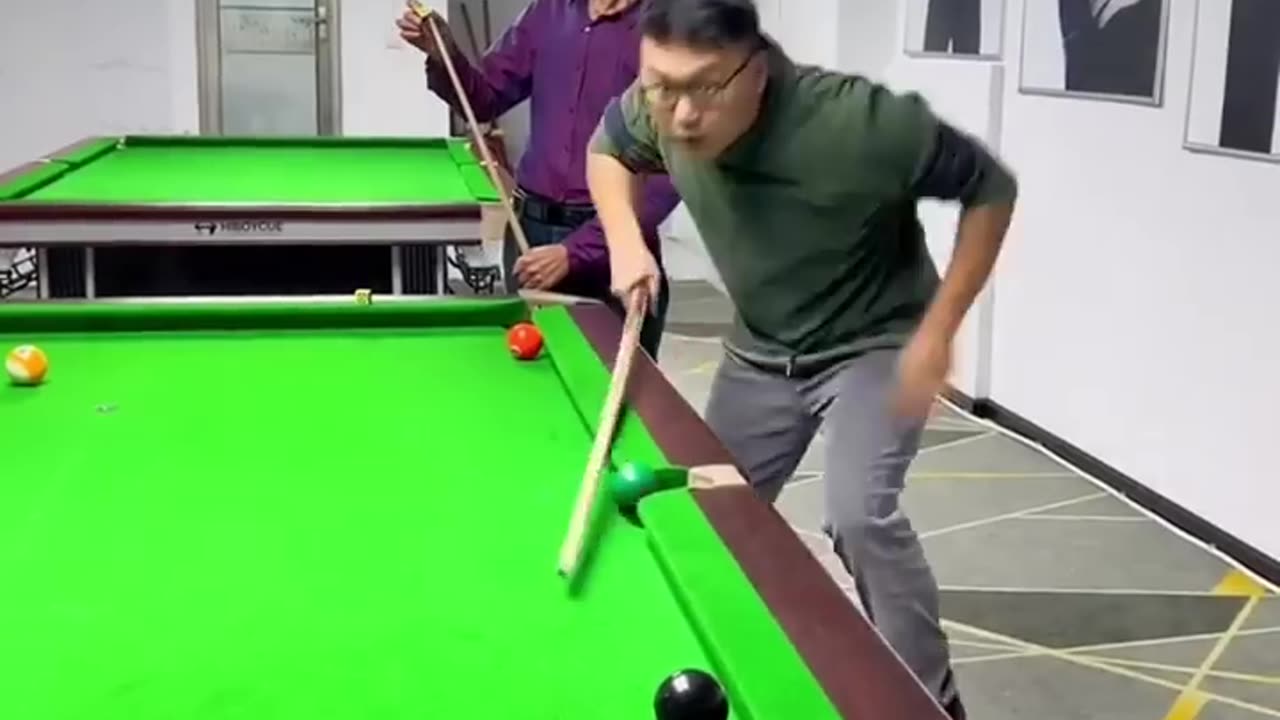 funny billiard video