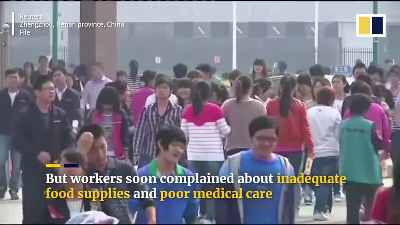 Chinese workers flee world’s largest iPhone factory after Covid outbreak