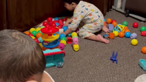 Baby karim’s woke up early in the morning &playing with toys