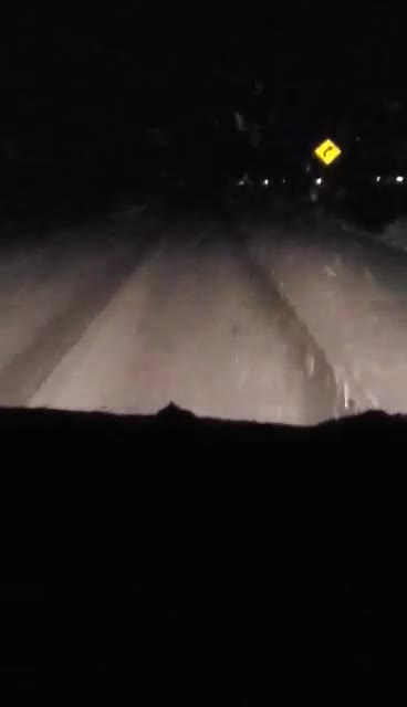 Night driving on ice