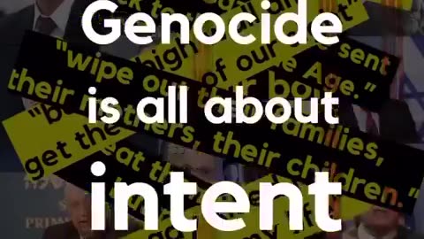 Genocide is all about intent