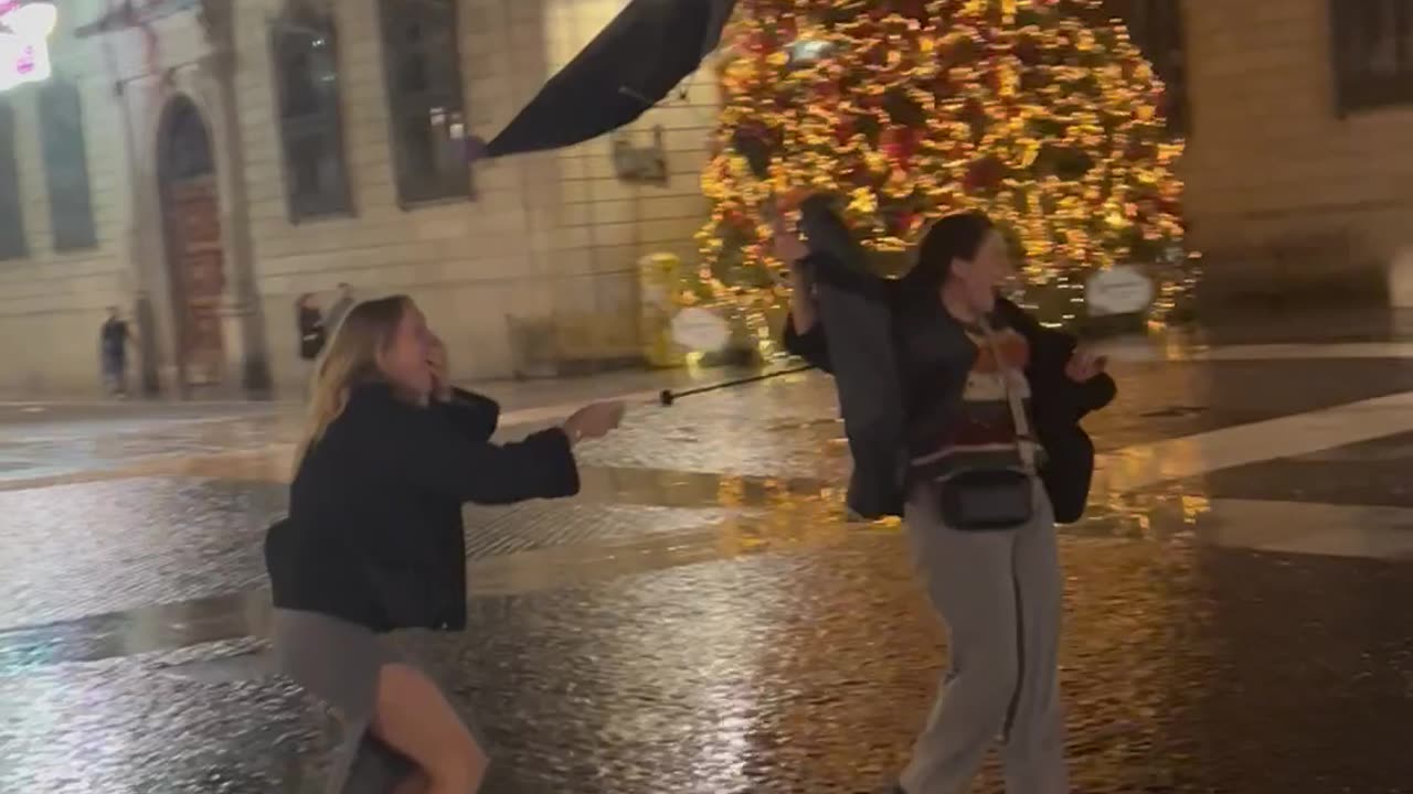 An Umbrella Mishap