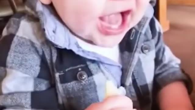 Babbies eating fruits, reaction time