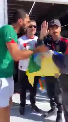 Qatari police confiscated flag from Morocco for mistaking it with the ‘LGBT’ flag 😂