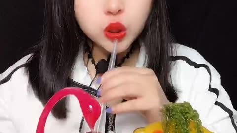 Asmr water drinking and eating