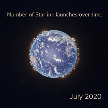 Numero di lanci Starlink nel tempo