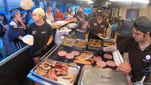 Burgers and Sausages Foodporn. Street Food@Pepero Fest, Carmagnola, Italy