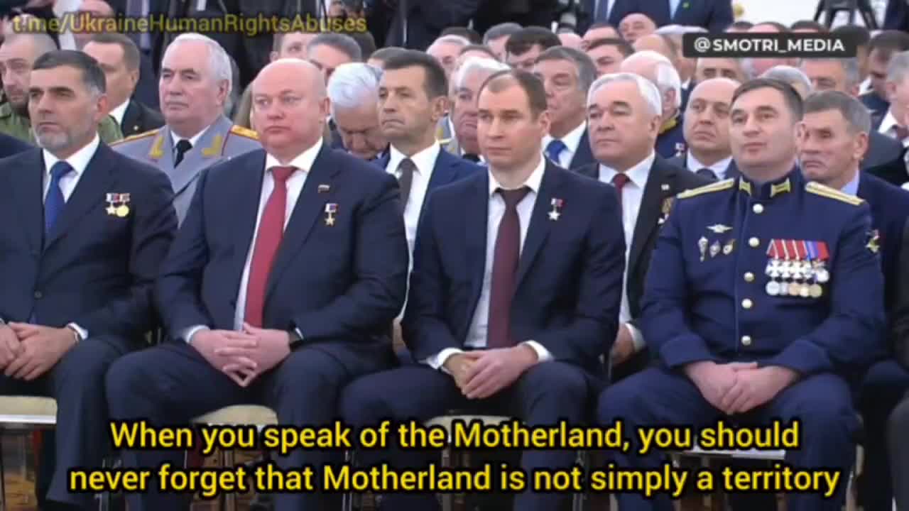 Motherland is not just territories, it is the people you protect - Putin