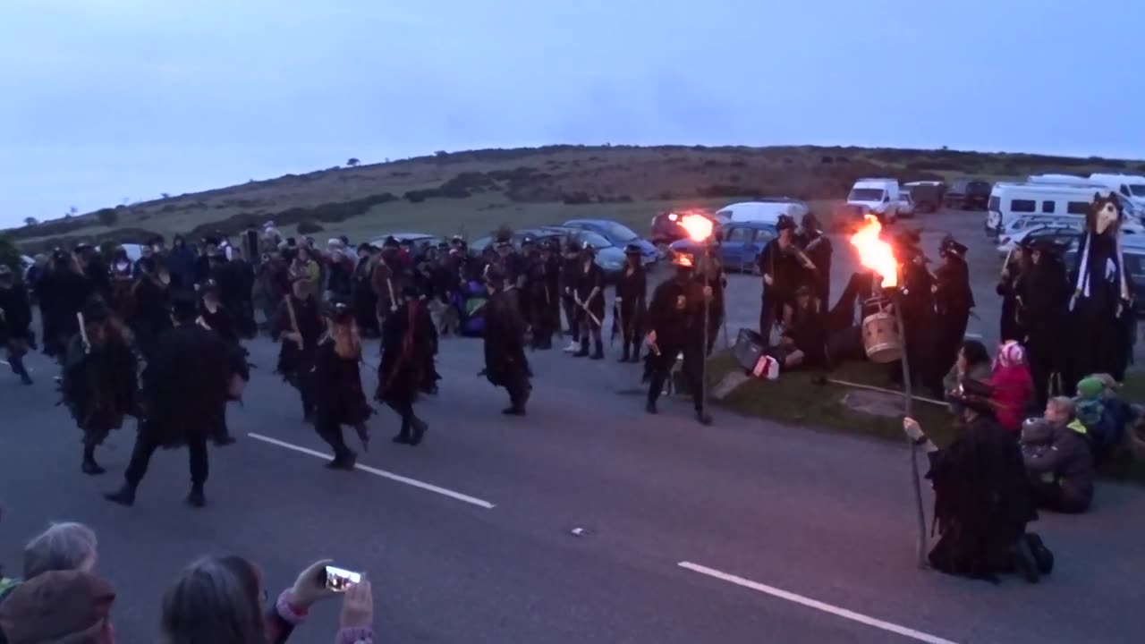 Beltane Border Morris-Vixana - Haytor 2019. Mayday Sunrise