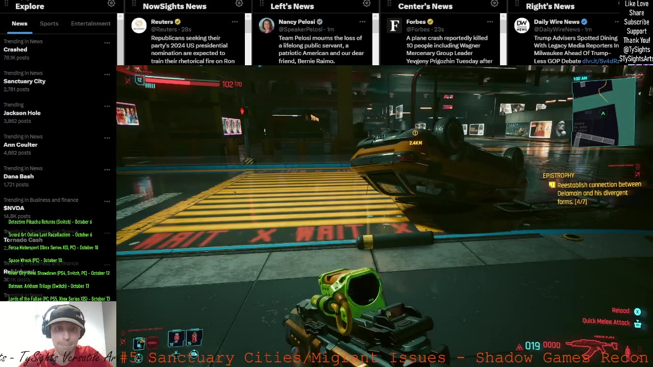Cyberpunk 2077 - Part 6 #TySights #SGR #LIVE #NewsTrends 8/23/23